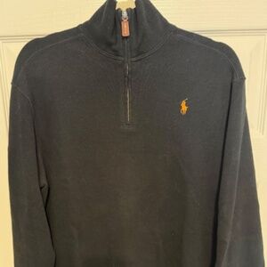 Polo Ralph Lauren - Black 1/4 Zip - "Power T" - M